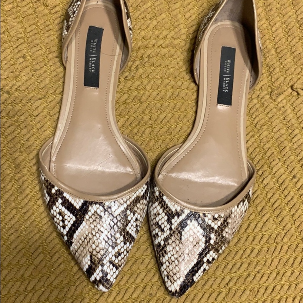Snake print flats